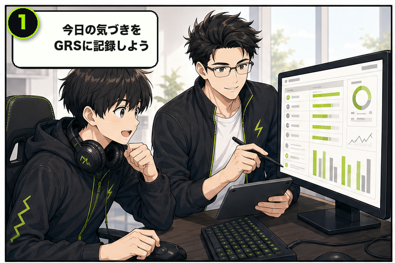 GRSシートの使い方 1コマ目