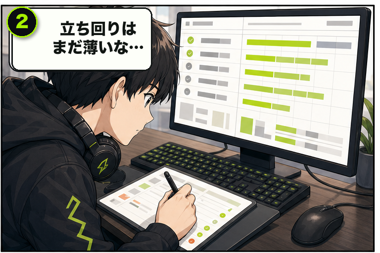 GRSシートの使い方 2コマ目